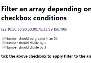 JavaScript example to filter an array depending on multiple checkbox conditions.