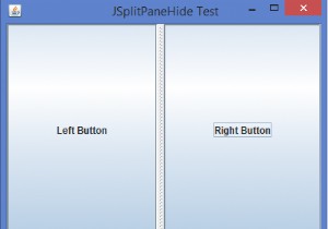 How can we hide left/right pane of a JSplitPane programmatically in Java?