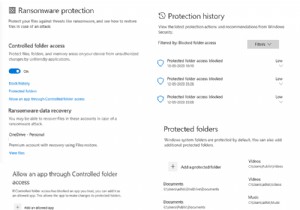 Windows Security settings in Windows 10