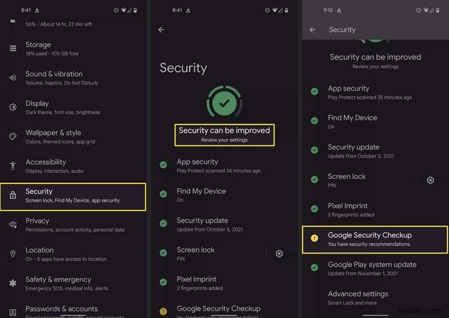 How to Access the Android 12 Security Hub