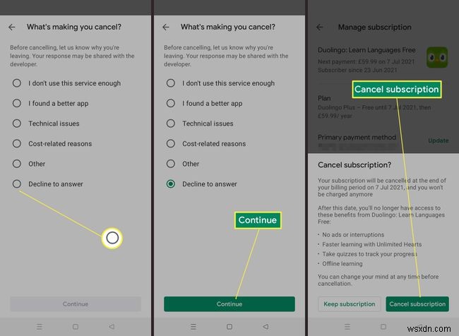 How to Unsubscribe From an App on Android
