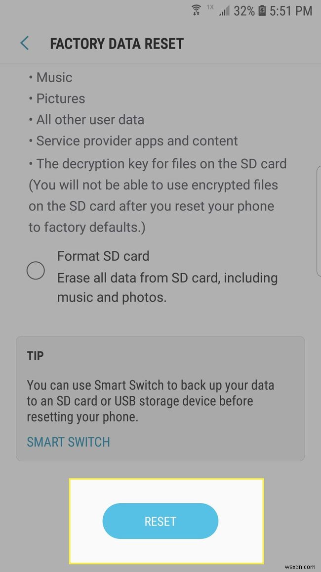 How to Factory Reset Samsung Galaxy S7