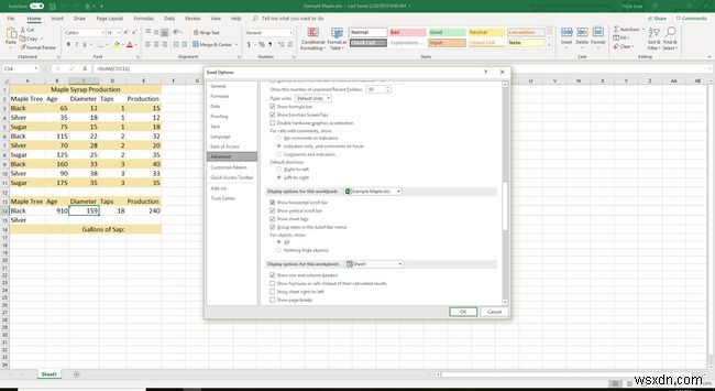 Hide/Unhide Scroll Bars and Reset the Vertical Slider Range in Excel