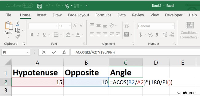Excel TAN Function: How to Find the Tangent Angle