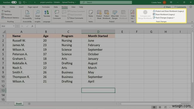How to Use Track Changes in Excel