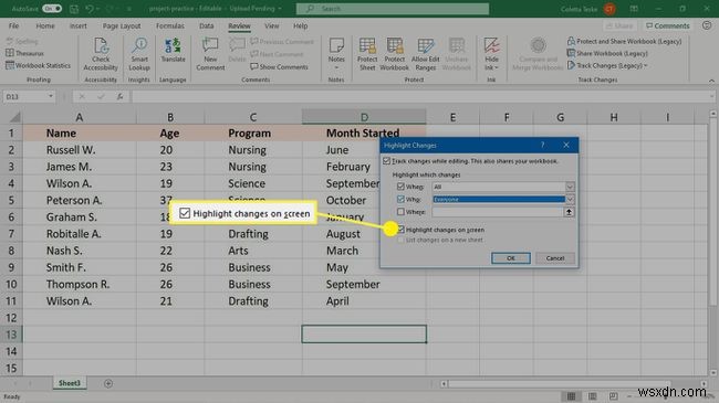 How to Use Track Changes in Excel