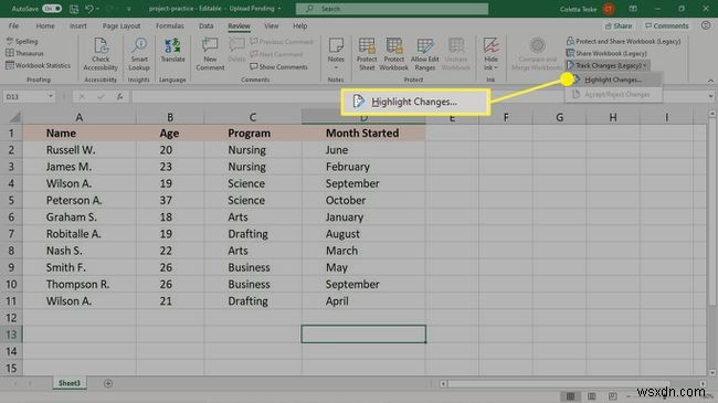 How to Use Track Changes in Excel