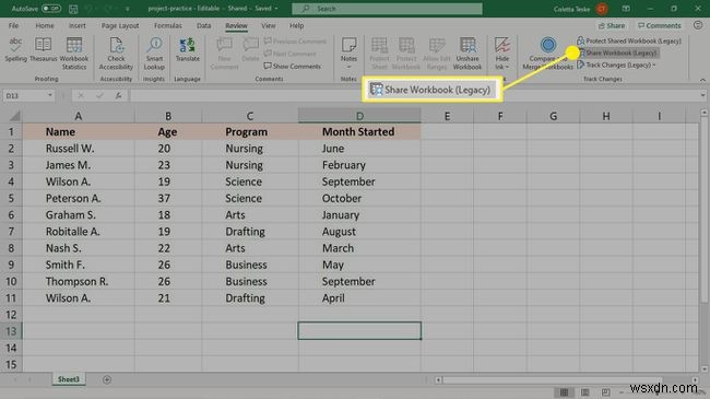 How to Use Track Changes in Excel