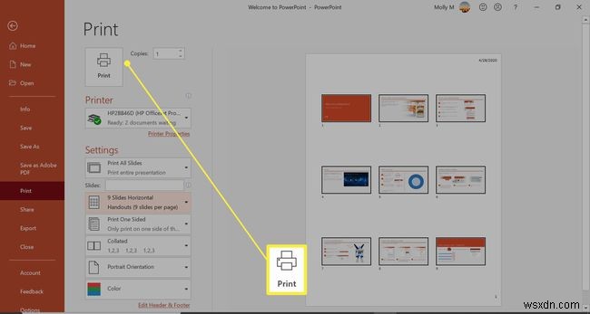 How to Print Multiple Slides on One Page in PowerPoint