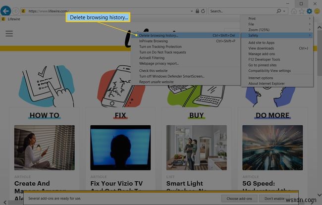 How to Clear the Cache in IE11