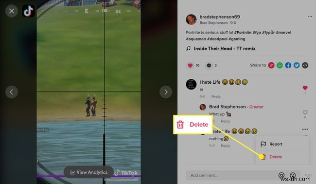 How to Delete a Comment on TikTok