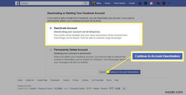 How to Deactivate Your Facebook Account