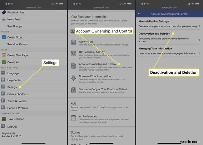 How to Deactivate Facebook on iPhone