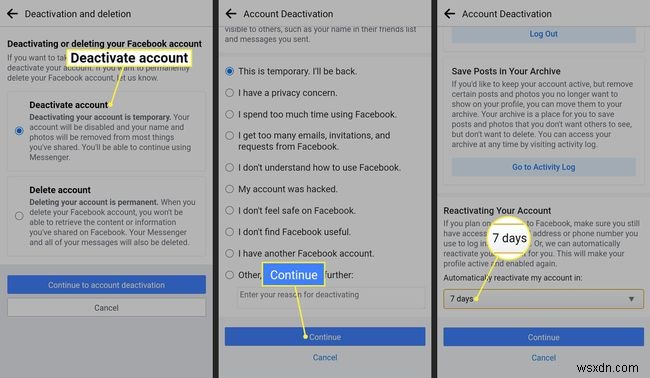 How to Deactivate Facebook on Android