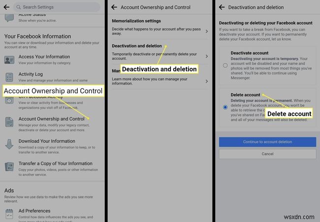 How to Delete a Facebook Account on Android