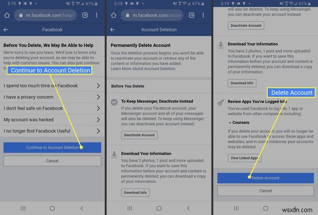 How to Delete a Facebook Account on Android