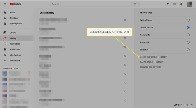 How to Clear YouTube Search History