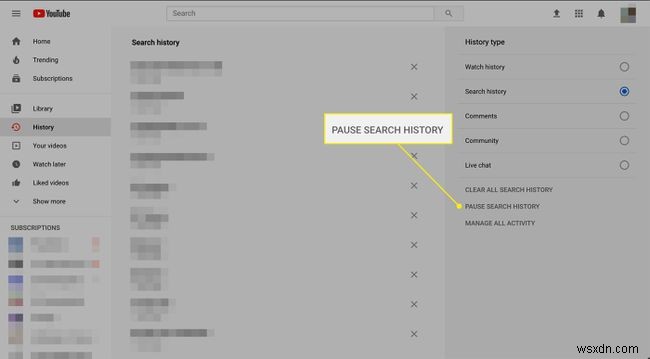 How to Clear YouTube Search History