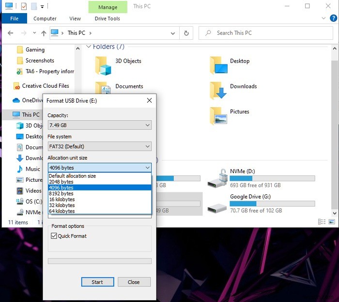 How to Format a Drive in FAT32 in Windows
