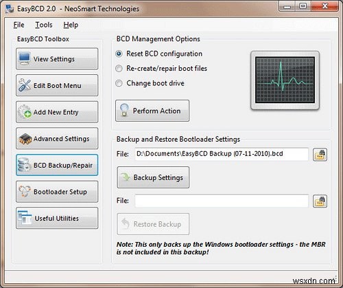 Restore Your Boot Loader With EasyBCD [Windows]