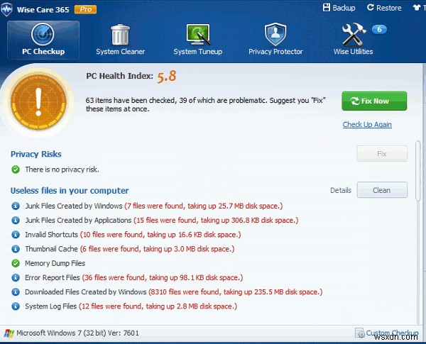 Wise Care 365 Pro System Cleaner Review and Giveaway