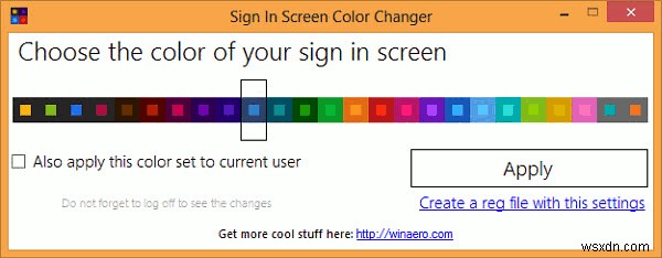 How to Change the Color of Sign In Screen in Windows 8