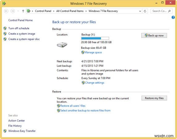 How to Set Up Windows Backup in Windows 8 to Save Your Files and Folders
