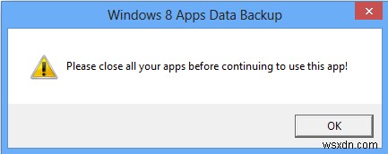 How to Backup App Data in Windows 8