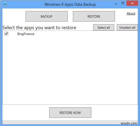 How to Backup App Data in Windows 8