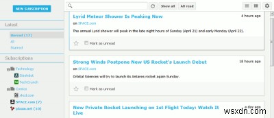 How To Create Your Own RSS Feeds Server Using Sismics Reader