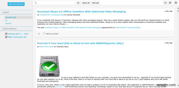 How To Create Your Own RSS Feeds Server Using Sismics Reader