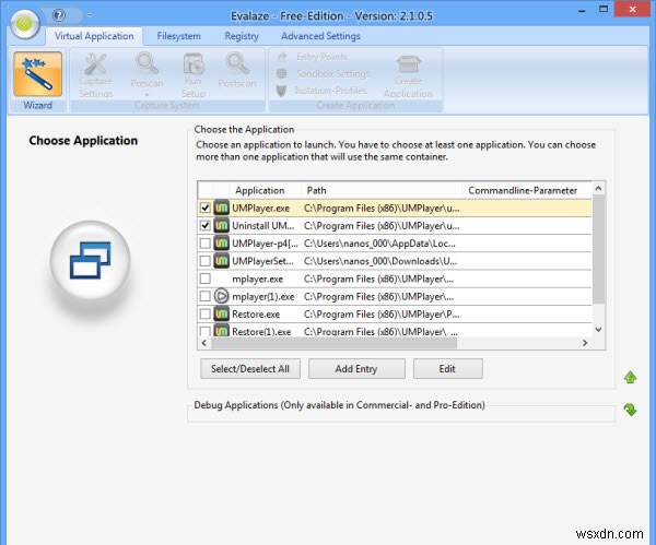Using Evalaze to Virtualize Windows Applications