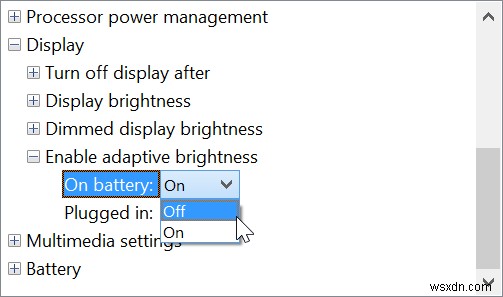 Disable Auto-Brightness Adjustment in Windows 8.1