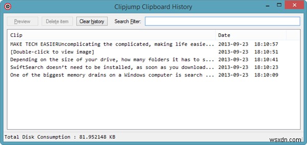 Enhance the Windows Clipboard with ClipJump