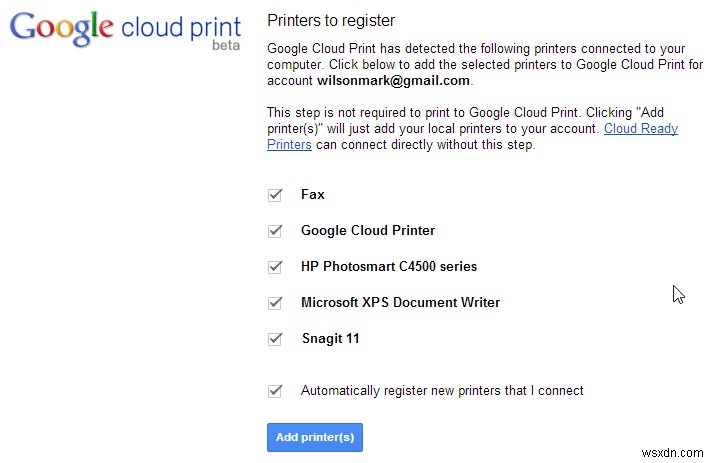 Print Files Remotely in Windows with Google Cloud Print