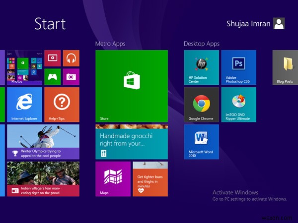 Backup and Restore Windows 8/8.1 Screen Layout