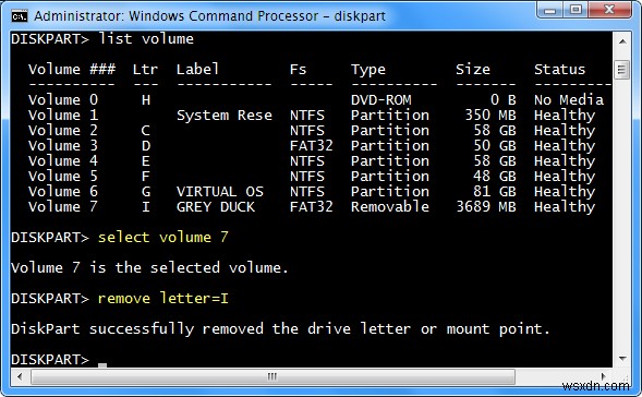 How to Remove and Assign Drive Letters in Windows with Diskpart