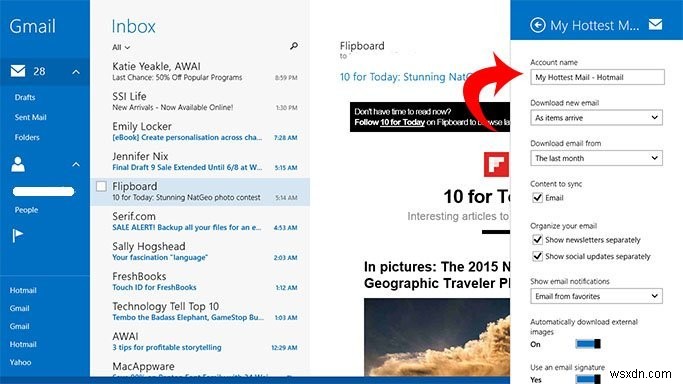 How to Use Different Live Tiles for Multiple Emails in Windows 8.1 Mail App