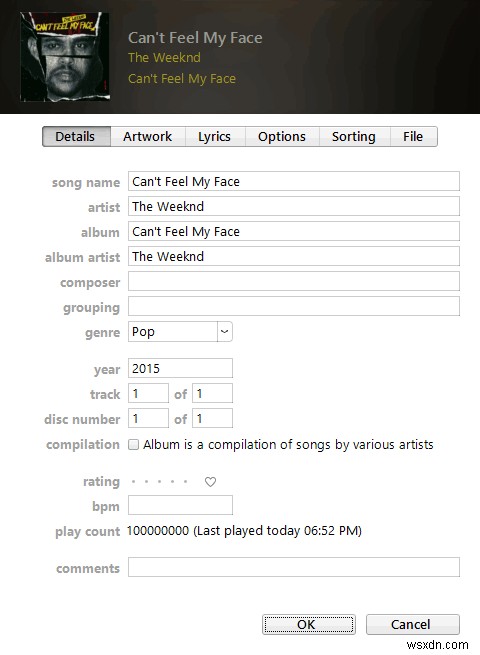 Adjusting Play Count in iTunes [Windows]