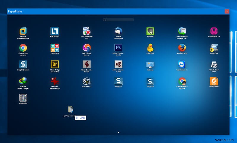PaperPlane: An iPad-like Launcher For Windows