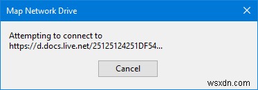 Mapping OneDrive as Network Drive in Windows 10