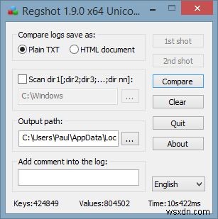 How to Monitor Changes in Windows Registry with RegShot