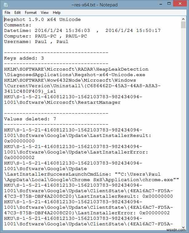 How to Monitor Changes in Windows Registry with RegShot