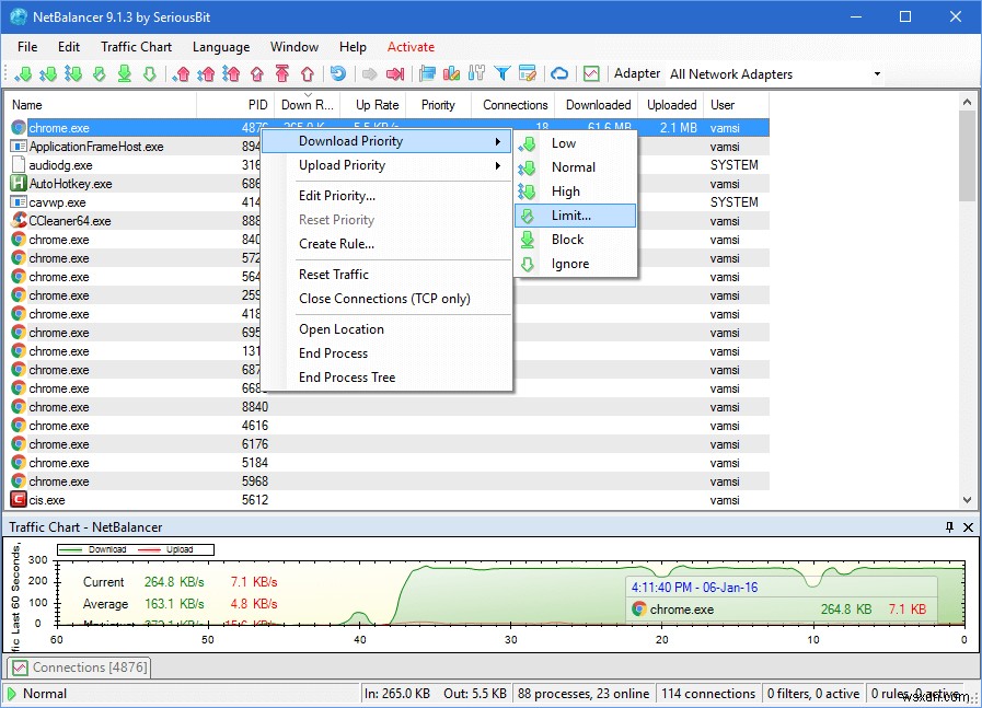 How to Limit Bandwidth to Certain Applications in Windows 10
