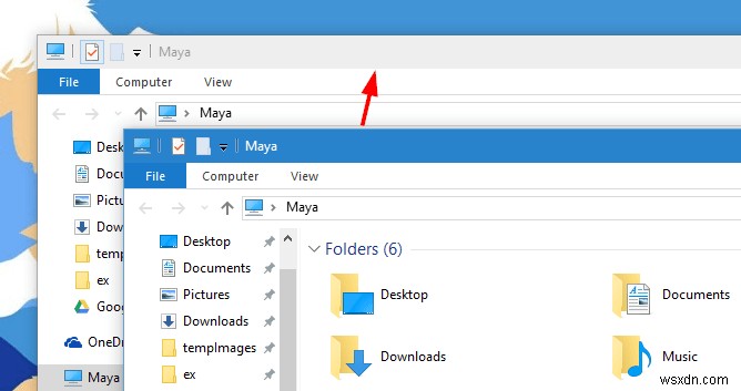 How to Enable Colored Title Bars on Non-Active Windows in Windows 10