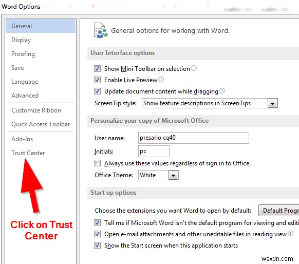 How to Disable Protected View in Microsoft Word