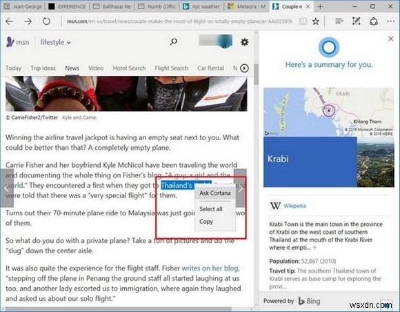 How to Set Up and Use Cortana in Microsoft Edge Browser
