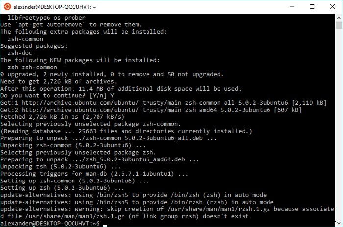 How to Install zsh and Oh My Zsh in Windows 10
