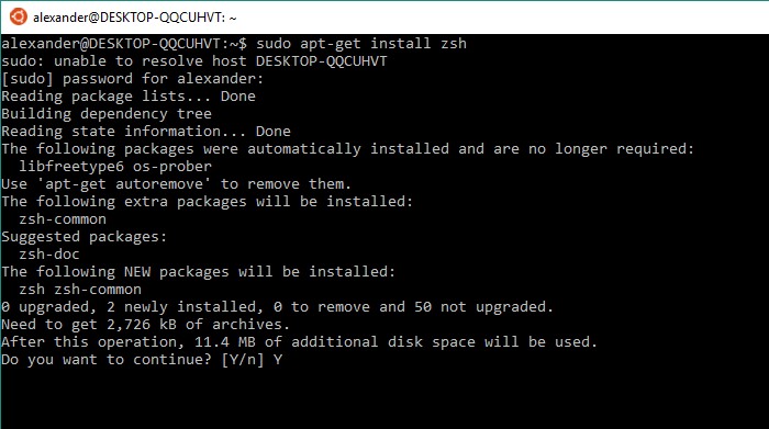 How to Install zsh and Oh My Zsh in Windows 10