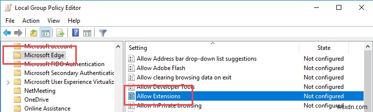 How to Block the Install of Extensions in the Edge Browser